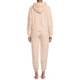 thumbnail image 2 of The Cozy Corner Women's Hooded Faux Sherpa Top & Bottom Pajama Set, 2-Piece, 2 of 6