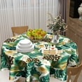 thumbnail image 6 of Boho Palm Leaf Round Tablecloth - Banana Leaves Table Cloth 60 Inch Decorative Botanical Table Cover for Kitchen Dining Room Farmhouse Picnic Indoor Outdoor Use, 6 of 6