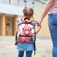 thumbnail image 6 of Pink Monkey Gorilla Cute Bag Diaper Backpack Baby Cushion Backpack Backpack for School Teens with Adjustable Strap and Large Capacity, Printed Design, 6 of 6