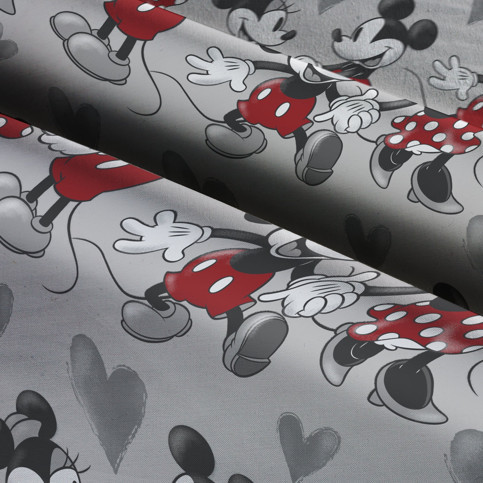 FREE SHIPPING Mickey & Minnie Mouse Plaid Fabric-FQ- 1/4 YD 