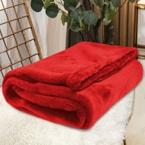 Lwlmwt Solid-Color Fleece Throw Blanket Winter-Warm Flannel Blanket Lightweight Soft Travel Blanket Machine-Washable Portable Blanket Suitable for Sofas, Offices, and Room Decor