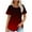 Red, variant on Ahuyic Women's Loose Plus Size Short-Sleeved Top,Summer Casual Daily Clothes For Women,Womens Fashion Summer Casual Solid Short Sleeve Blouse T-Shirt