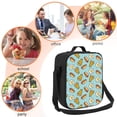 thumbnail image 5 of Honeii Hot Dog Pizza Print Insulated Lunch Bag, Reusable Lunch Box for Adult, Leakproof Cooler Bag for Work Office Travel Picnic, 5 of 7
