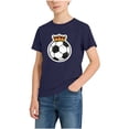 thumbnail image 2 of SGFCWSX Kids T Shirts Crew Neck Short Sleeve Soccer Print Casual Sports Tees for Boys Navy Size 2T, 2 of 7