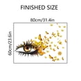 thumbnail image 3 of Beautiful Eyelash Eyes Wall Stickers Flying Butterfly Wall Decals Beautiful Girl Heart Wall Decor - Yellow Butterfly Eyes, 3 of 8