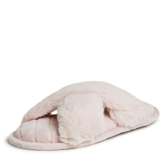 Dearfoams Womens Slide Slipper Dusty Pink Medium