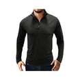 thumbnail image 1 of SAYOO Camiseta de manga larga para hombre, cuello alto, color sólido, jersey con escote de cremallera suave, tops informales ajustados para hombre SAYOO S M L XL XXL, 1 of 7