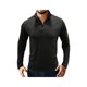 thumbnail image 1 of Sunloudy Camiseta de manga larga para hombre, cuello alto, color sólido, jersey con escote de cremallera suave, tops informales ajustados para hombre Sunloudy S M L XL XXL, 1 of 7