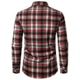 thumbnail image 3 of qolati Mens Plaid Long Sleeve Shirts Classic Button Down Shirt Jacket Tops Regular Fit Casual Business Dress Shirts, 3 of 6
