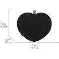 thumbnail image 2 of Heart Shaped Clutch Velvet Evening Bags And Clutches For Women, 2 of 8
