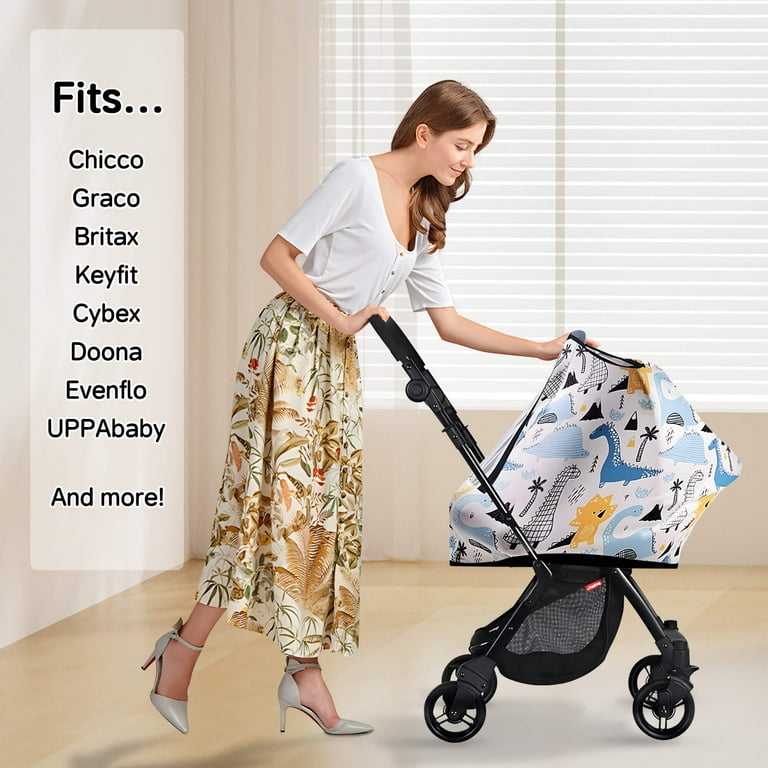 Cozy Baby Car Seat Covers with Breathable Peep Window