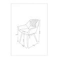 thumbnail image 4 of Milan Henry Open-Back Fabric Side Chair with Gray Diamond Tufting (Set of 2), 4 of 8