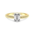 thumbnail image 3 of 1 Carat IGI Certified Emerald Shape Lab Grown Diamond Engagement Ring | 14K Yellow Gold |Sansa Solitaire Diamond Ring | FG-VS1-VS2 Quality Friendly Diamonds, 3 of 4