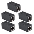 thumbnail image 1 of Conector Hembra a Hembra RJ45 8 Core Jack Network Internet Extender 5pcs, 1 of 7