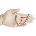 thumbnail image 5 of Yellow Gold Plated Two Tone Moissanite 10mm 2 Row Miami Cuban 22" Chain 13 CT, 5 of 5