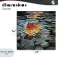 thumbnail image 4 of Stupell Industries Modern Maple Leaf Floating in Stream Canvas Art, 36 x 36, by Kate Jarvik Birch, 4 of 8