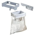 thumbnail image 2 of 2Pcs Plastic Trash Bag Holder Rack, Folding Hanging Kitchen Trash Can, No Drill Adhesive Mounted Plastic Bag Holder, Space Saving Towel Hanger, Collapsible Garbage Can for Cabinets/Doors/Cupboards, 2 of 5