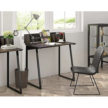 storage desk fitueyes writing study computer space metal wood