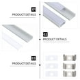 TUIBELYN Aluminium LED Strip Channel Diffuser with Mounting Clips