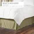thumbnail image 4 of Noble Linens Sage Pleated Dust Ruffle Bed Skirt, King, 4 of 11