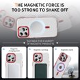 thumbnail image 4 of Clear Magnetic Case for Apple iPhone 15 Pro Max, Compatible with Magsafe Slim Bumper Hybrid Protection Transparent Not-Yellowing Kickstand Phone Case for iPhone 15 Pro Max, Red, 4 of 9