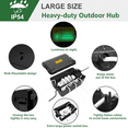 thumbnail image 2 of Greencycle Large Outdoor Electrical Box Waterproof (12.5 x 8.5 x 5 inch), IP54 Extension Cord Cover Weatherproof w7 Cable Seal Entry,Protect Outlet, Plug, Timer, Power Strip, Holiday Light, Black,8PK, 2 of 9