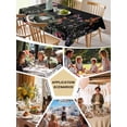 thumbnail image 5 of Spring Floral Table Cloth, Black Farmhouse Botanical Watercolor Waterproof Tablecloth for Rectangle Tables, Reusable Washable Fabric Table Cover for Restaurant Kitchen Dining Tables 52"x70", 5 of 6