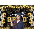 thumbnail image 2 of 7x5FT Congrats Grad Backdrop 2026 Graduation Party Decorations Black Gold Ballon Glitter Photography Background Class of 2026 School Party Supplies Vinyl, 2 of 7