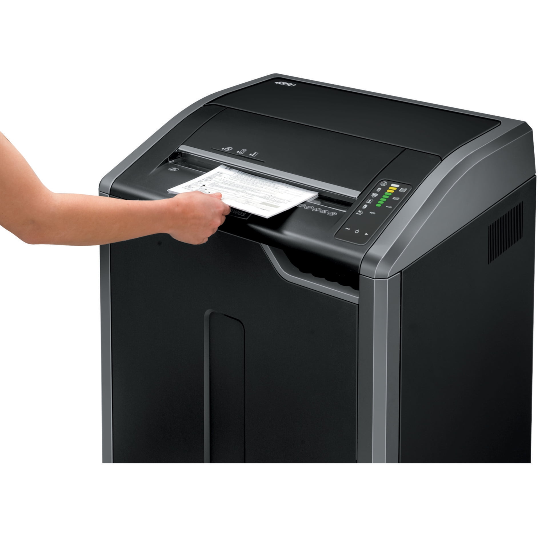Fellowes, FEL38485, Powershred® 485Ci 100% Jam Proof Cross-Cut Shredder, 1 Each, Black,Dark Silver