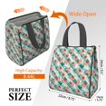 thumbnail image 2 of Pioneer Flower Floral Print Pattern Insulated Lunch Bag for Women Men, Large Portable Soft Cooler Tote, Thermal Food Storage Bag with Pearl Cotton, 8.66L, 8.75"x5.75"x9.5", 2 of 4