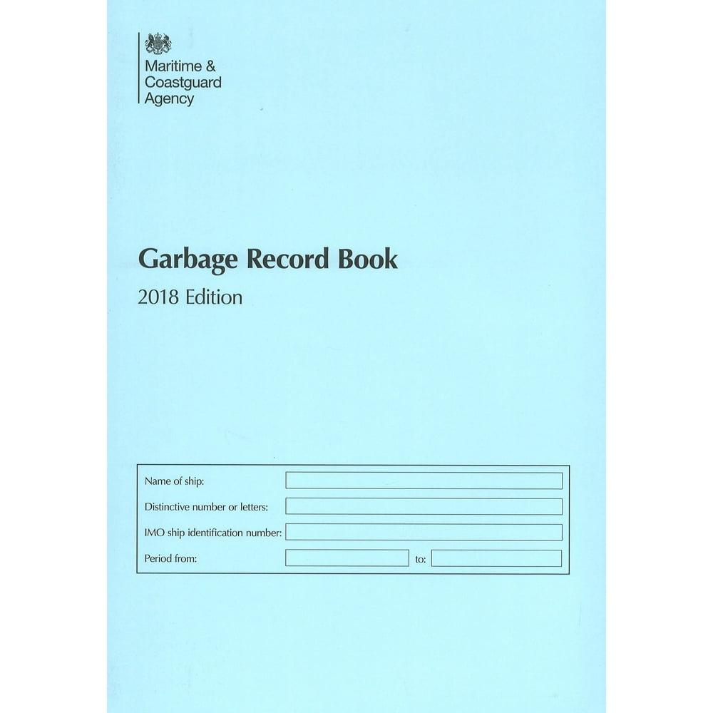 MCA Garbage Record Book, 3rd Edition 2018