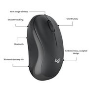 Logitech M240 Silent Wireless Mouse, Graphite