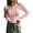 Pink, variant on Womens V Neck Henley Top Long Sleeve Ribbed Knit Slim Fit Button Front Casual Tee