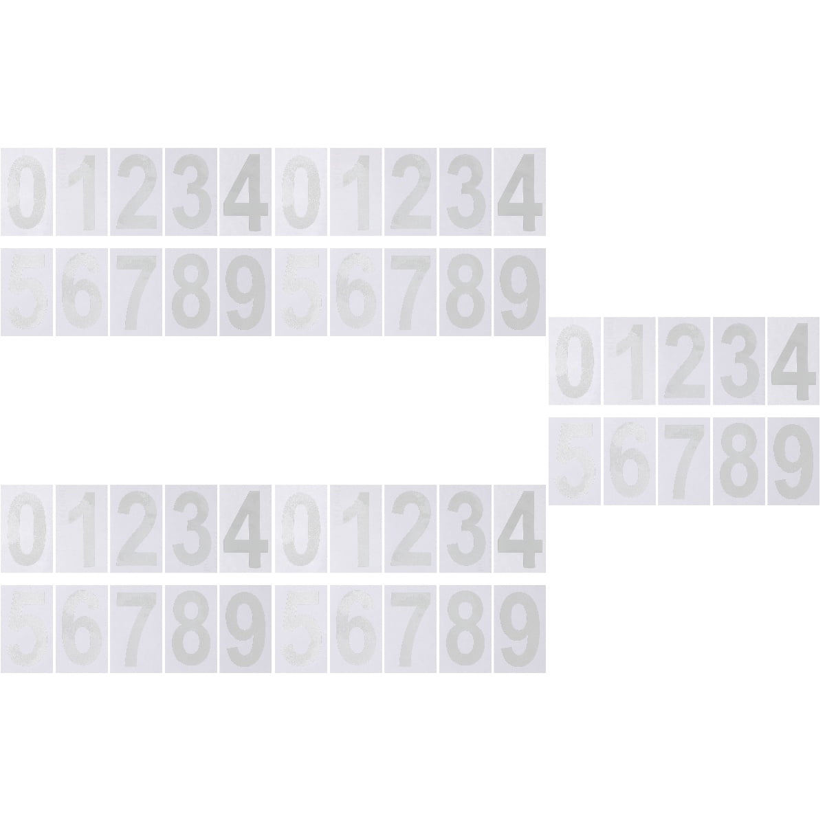5 Pieces External Mailbox Number Posts Address Numbers for outside White