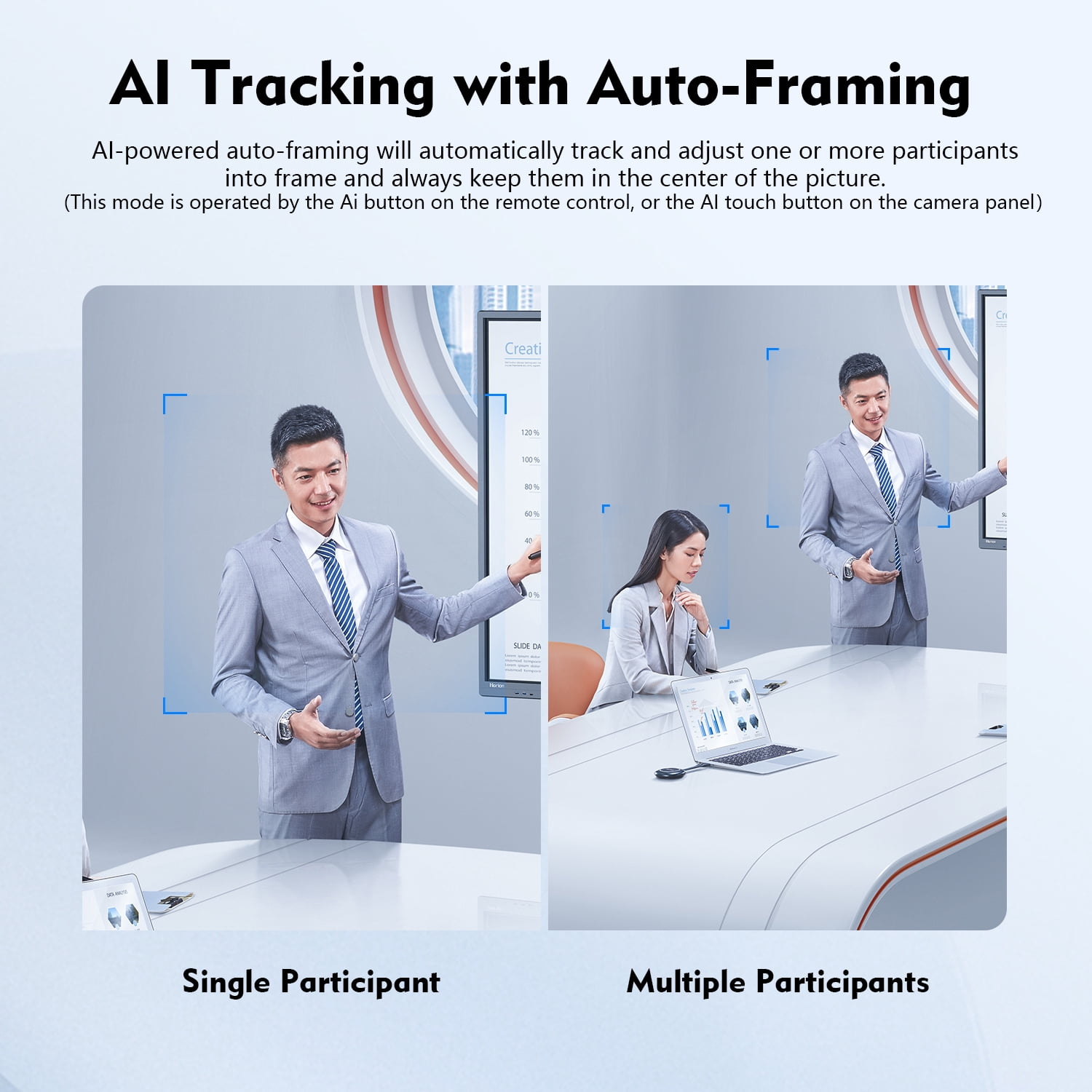 TOALLIN 4K Video Conference Camera System, AI Auto-Framing & Speaker-Tracking Webcam with Microphones and Hi-Fi Speaker, USB Plug-and-Play, Remote Control Included