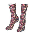 thumbnail image 6 of Uemuo Skull Blue Flower for 16in Socks, Cotton Socks Sports Socks Knee High Socks Comfortable Socks For Men, Women, 6 of 7