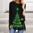 thumbnail image 2 of ZHYou Casual Soft V-Neck Christmas Festival Printed Long Sleeve Loose Fit Fall Winter Tops,Multicolor,3XL, 2 of 5