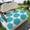 Turquoise, variant on Golf Cart Seat Covers for 2 Seater,Turquoise Dahlia Microfiber Cart Seat Towel Blanket,Country Gray Abstract Floral Flowers Absorbent Breathable Non Slip Bench Seats Protector for Golf Course 51"x31"