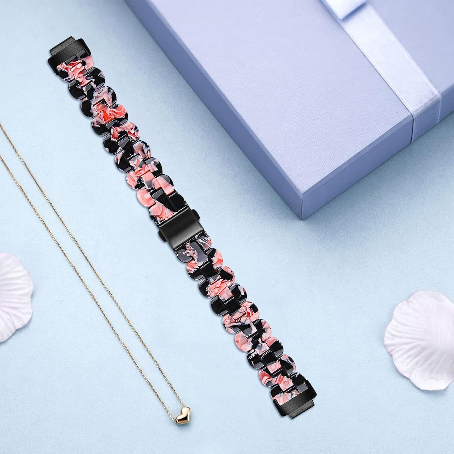 REQO Resin Bands Compatible with Fitbit inspire 3 Health & Fitness Tracker Watch, Replacement Stylish Bracelet Resin Sport Strap Wristbands for Fitbit inspire 3 for Women Men Girl Boy