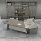 thumbnail image 2 of Customized office desk, fashionable and creative boss desk and chair combination, complete set of bookcases, simple and modern My Lux Decor Round, 2 of 12