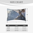 thumbnail image 4 of Gukieu Silver Dragon Mountain Peaks Print Plush Pillow Cover, Hidden Zipper Pillow Protector without Pillow Core, Suitable for Bedroom, Office, Car Decoration-14"x20", 4 of 6