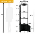 thumbnail image 3 of Armario Corner Shelf Furnulem de 5 niveles con almacenamiento y luz LED, 3 of 8