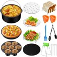 thumbnail image 1 of Accessoires pour Friteuse à Air Chaud Ronde 7 Pouces 17 Pcs 5.5L Accessoires pour Friteuse s'Adapte 3.2L-8.1L, 1 of 5