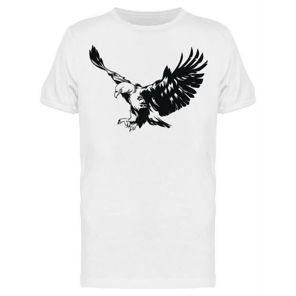 Black And White Flying Eagle T-Shirt Men -Image by Shutterstock, Male XX-Large
