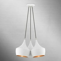 3 Light Cluster Pendant in Mid Century Modern Style-18.5 inches Tall and 20.5 inches Wide-White Finish Bailey Street Home 218-Bel-4615559