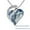 BLUE, variant on Love Heart Crystals Pendant Necklace January To December Silver Plated Birthstone Jewelry for Women Blue Crystal Choker Necklace