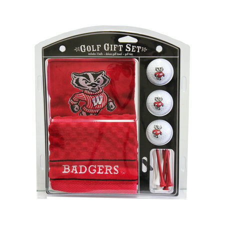 Team Golf NCAA Wisconsin Badgers Embroidered Golf Towel, 3 Golf Ball, and Golf Tee