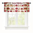thumbnail image 2 of Rdsfhsp Sweet Kitchen Window Valance Curtain, Tea Cup and Floral Pattern Decorative Rod Pocket Short Curtain for Kitchen Decor, 2 of 5