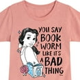 thumbnail image 3 of Disney Princess - Bookworm Isn't A Bad Thing - Toddler & Youth Girls Short Sleeve Graphic T-Shirt, 3 of 5