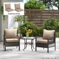 thumbnail image 1 of LLTooA 4 Outdoor Chair Cushions with Seat & Backrest, 24" x 24"-Beige, 1 of 12